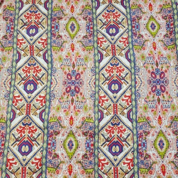 Rachel Zoe Dress Aztec Print Linen Pockets Colorful Vacation Casual Tapestry S - Picture 10 of 10